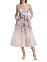 Bliss Floral Corset-Style Cocktail Dress