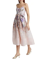 Bliss Floral Corset-Style Cocktail Dress