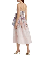 Bliss Floral Corset-Style Cocktail Dress