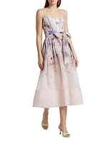 Bliss Floral Corset-Style Cocktail Dress