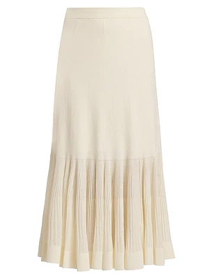 Pleated Midi-Skirt