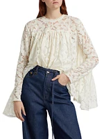 Illuminate Lace Gathered Top
