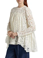Illuminate Lace Gathered Top