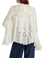 Illuminate Lace Gathered Top