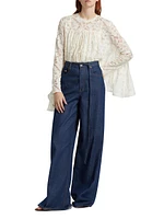 Illuminate Lace Gathered Top