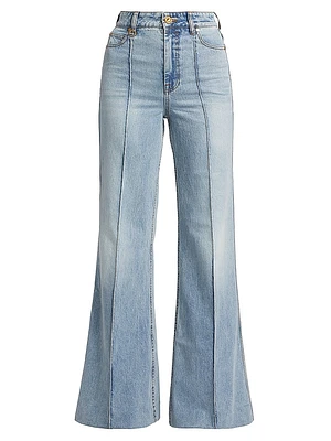 Wide-Leg Flared Jeans