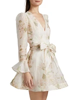 Balance Floral Linen-Silk Minidress