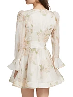 Balance Floral Linen-Silk Minidress