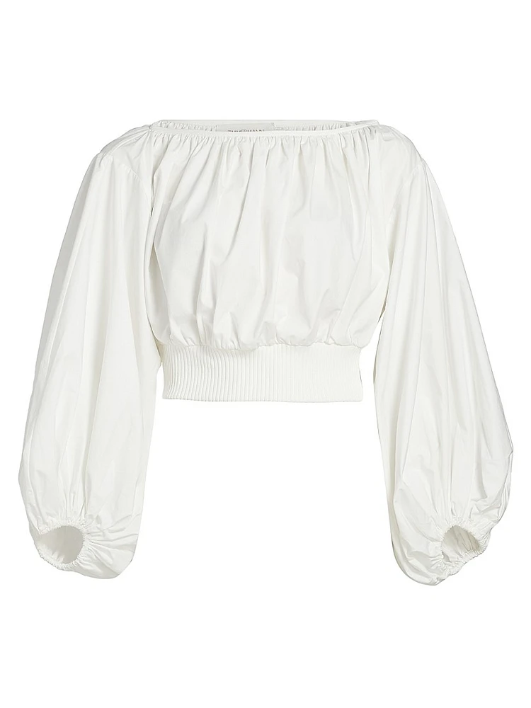 Poplin Blouson Top