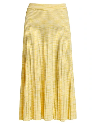 Illuminate Mouline Rib-Knit Midi-Skirt