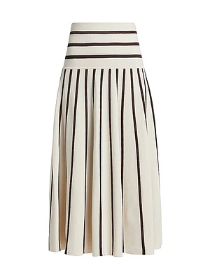 Stripe Midi-Skirt