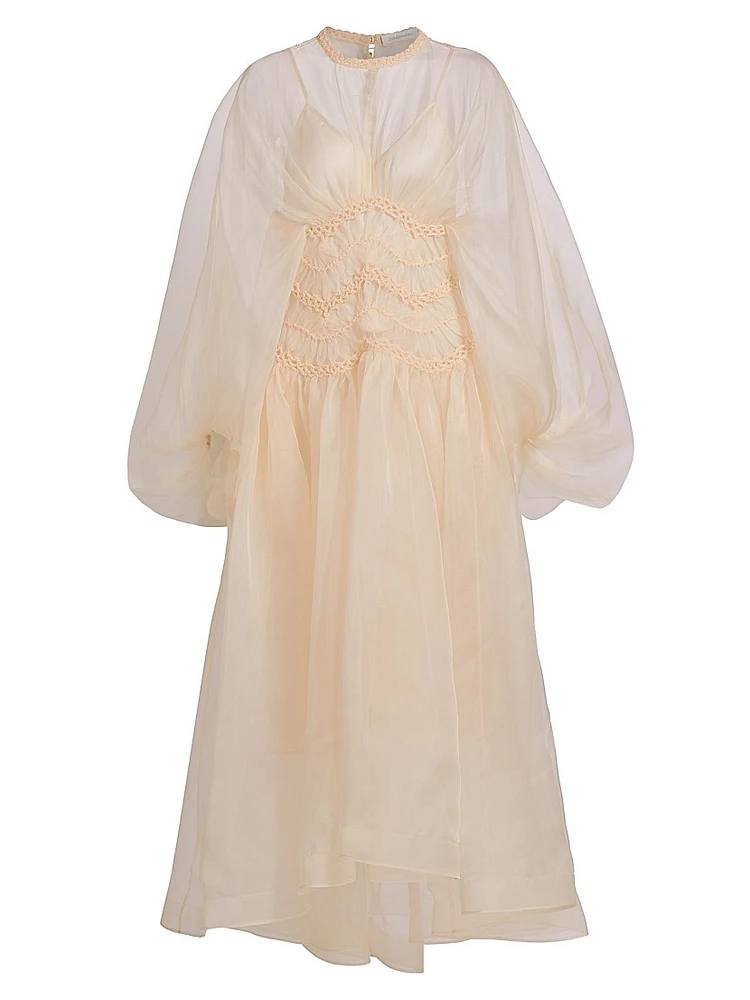 Illuminate Macrame Silk Gown