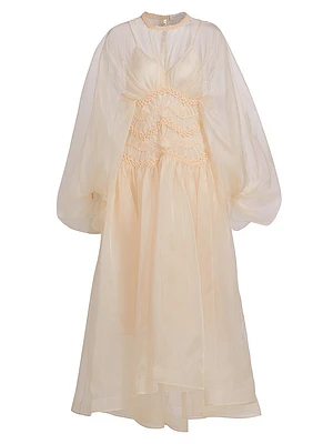 Illuminate Macrame Silk Gown