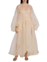 Illuminate Macrame Silk Gown