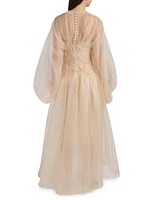 Illuminate Macrame Silk Gown
