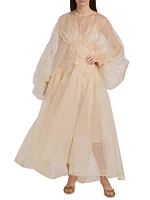 Illuminate Macrame Silk Gown