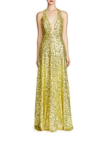 Renata Sequin Halterneck Gown