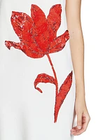 Sylvie Sequin Floral Strapless Midi-Dress