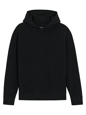 Compact-Knit Hooded Sweater