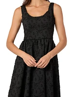 Neela Burnout Chiffon High-Low Maxi Dress