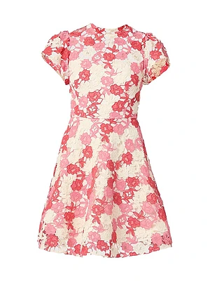 Everlie Floral Lace Fit & Flare Minidress