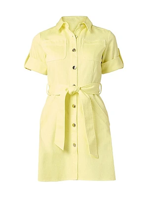 Corie Denim Tie-Waist Minidress
