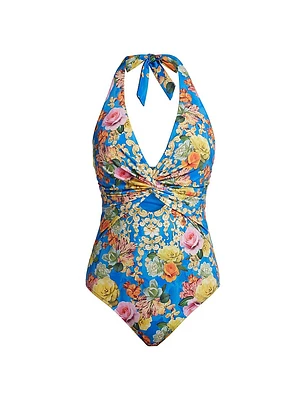 Pauline Twist Halterneck One-Piece Swimsuit
