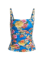Pauline Floral Ruched Tankini