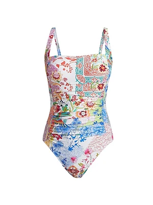Paula Floral Ruched One-Piece Swimsuit