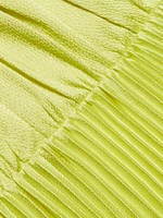Perle Pleated Satin Gown