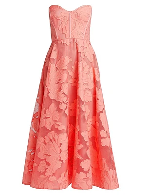 Desi Floral Lace Maxi-Dress