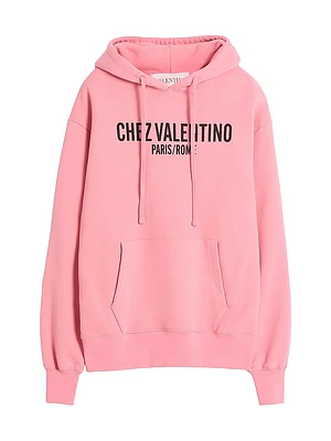 Sweatshirt Jersey Cotton with Chez Valentino Print
