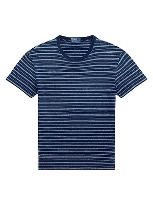 Striped Cotton & Linen T-Shirt