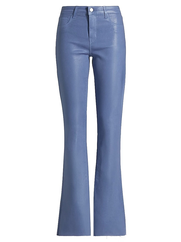 Ruth Stretch Cotton Flared High-Rise Jeans