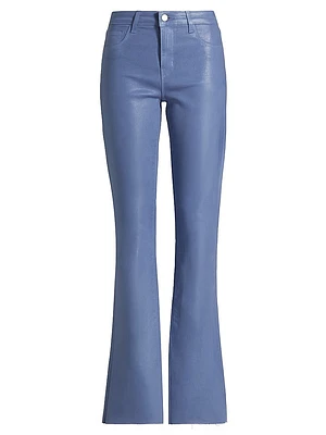 Ruth Stretch Cotton Flared High-Rise Jeans