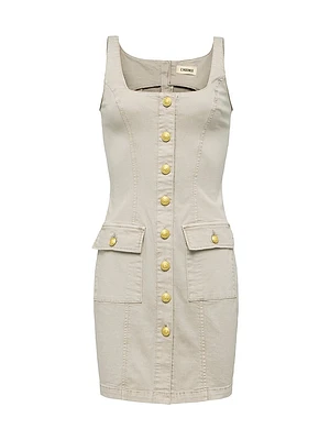 Midy Button-Front Minidress