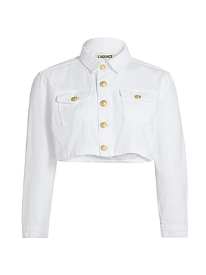 Genevie Denim Crop Jacket