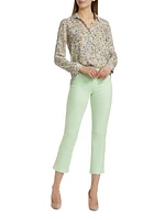 Tati Mid-Rise Stretch Flare Crop Jeans