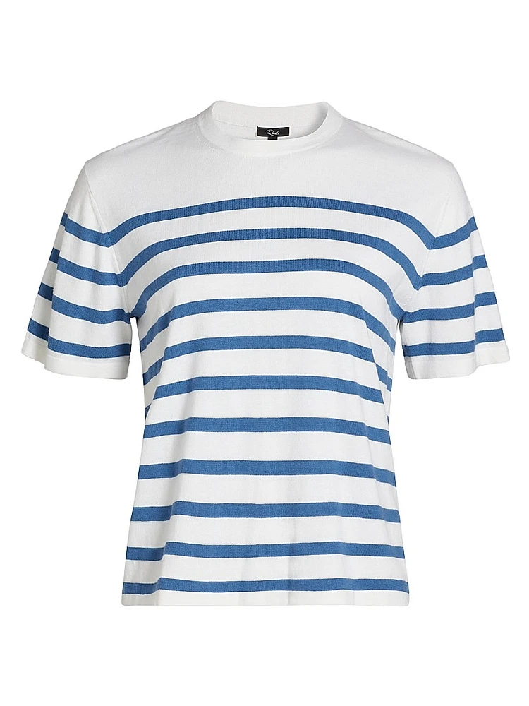 Striped Cotton-Cashmere T-Shirt