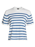 Striped Cotton-Cashmere T-Shirt