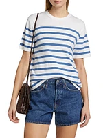 Striped Cotton-Cashmere T-Shirt