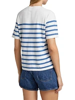 Striped Cotton-Cashmere T-Shirt