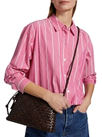 Elsa Striped Cotton Button-Front Shirt