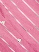 Elsa Striped Cotton Button-Front Shirt