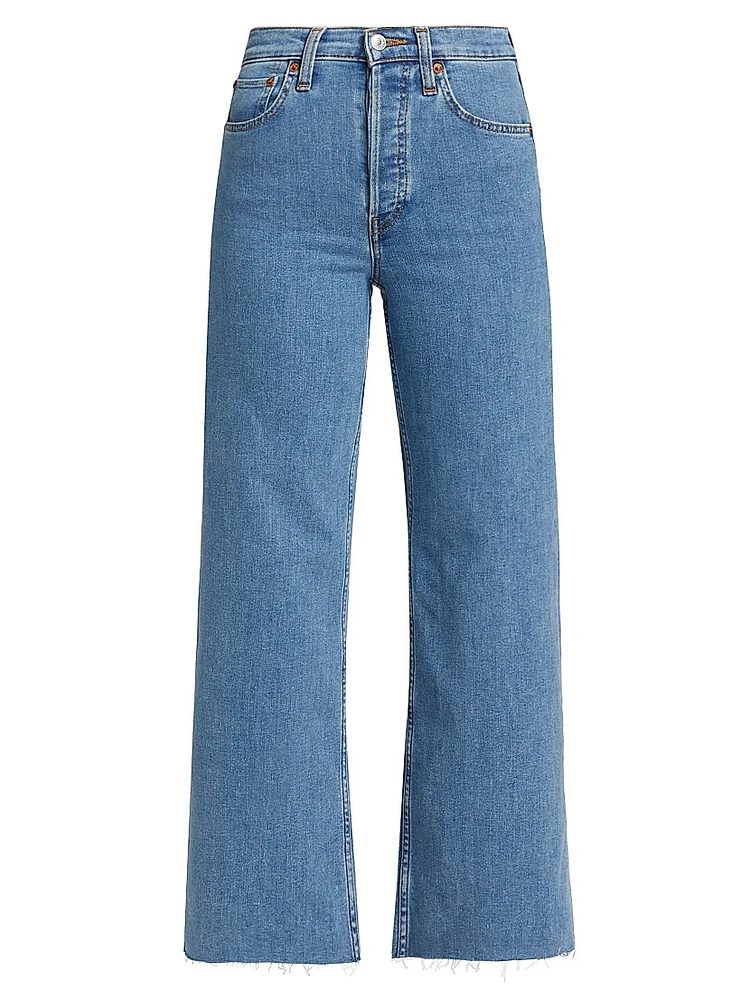 High-Rise Wide-Leg Crop Jeans