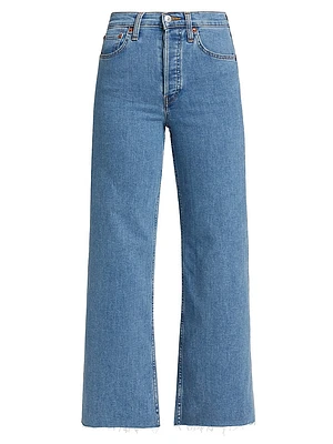High-Rise Wide-Leg Crop Jeans