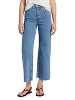 High-Rise Wide-Leg Crop Jeans