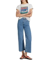 High-Rise Wide-Leg Crop Jeans
