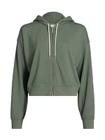 Waffle Scuba Zip-Front Sweatshirt