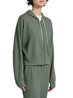 Waffle Scuba Zip-Front Sweatshirt